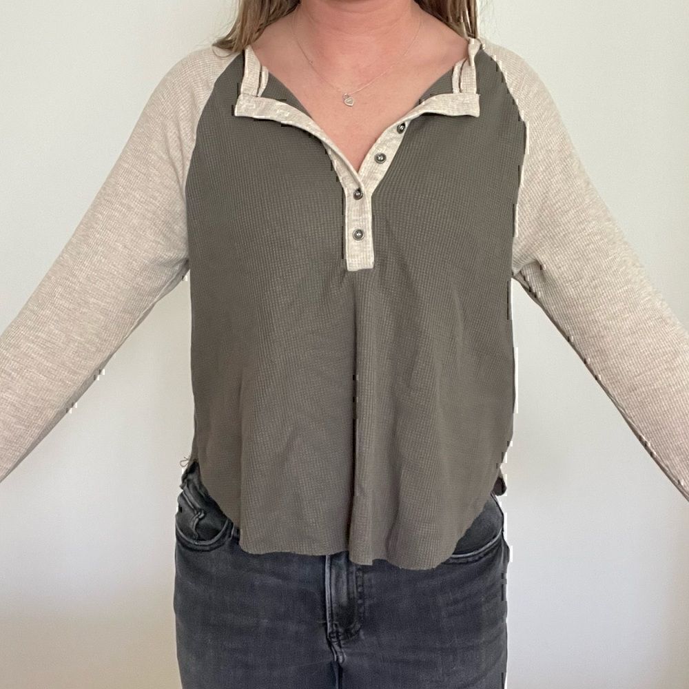 Treasure&Bond Two Toned Waffle Top